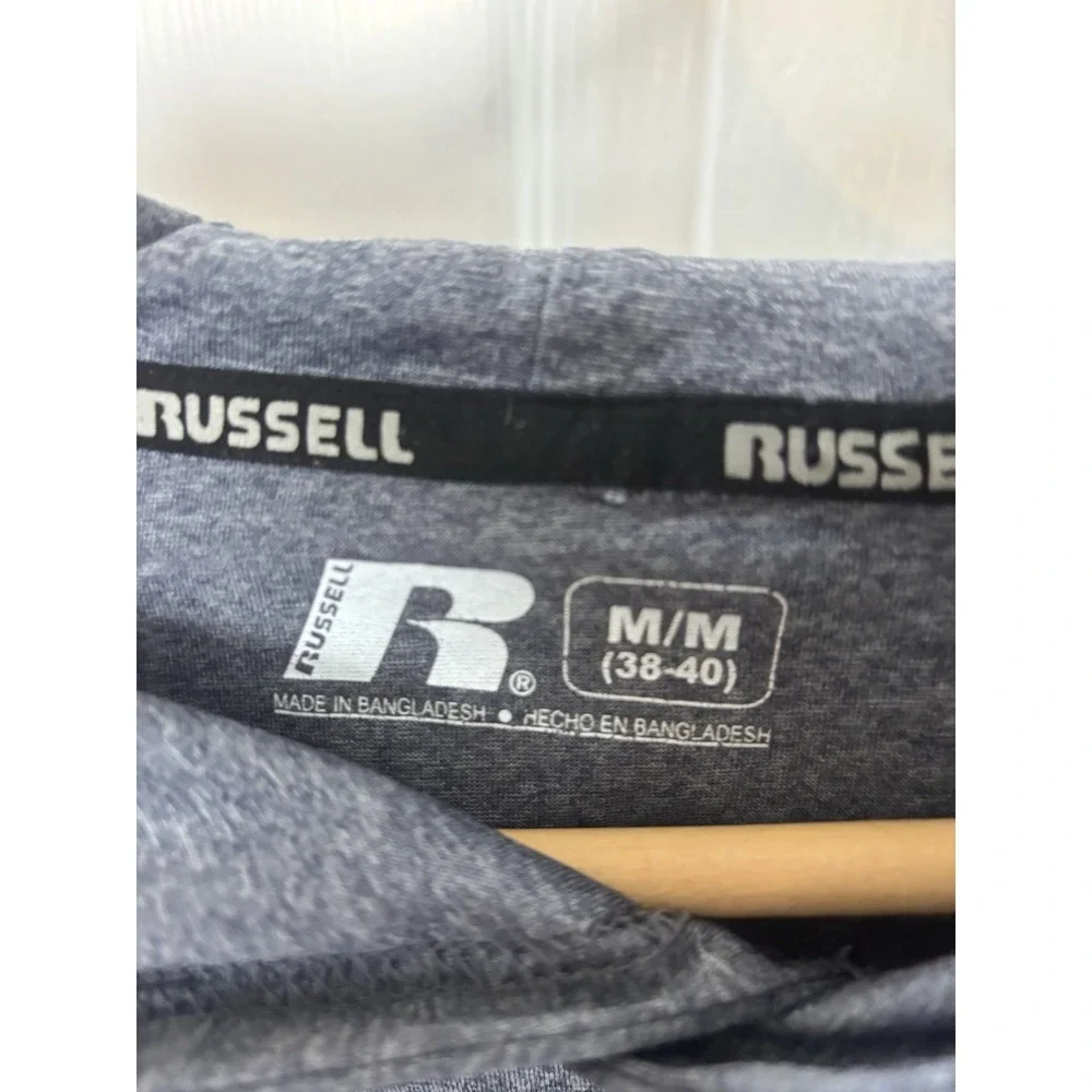 Russell University of Michigan Wolverines Running Shirt Hood Men's M Lightweight
